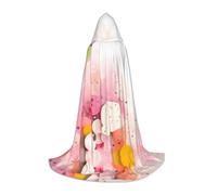 WBQLSL Cappa Cosplay con cappuccio | Carta frammento di colore M stampa - Gioco di ruolo Stage Costume Prop