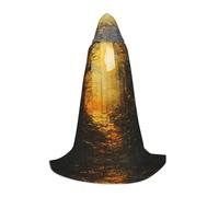 WBQLSL Cappa Cosplay con cappuccio | Paesaggio dipinto ad olio L stampa - Gioco di ruolo Stage Costume Prop