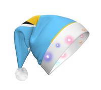 WBQLSL Cappello caldo e peloso con bandiera di Santa Lucia, perfetto per decorazioni e regali per feste