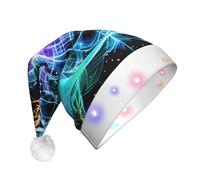 WBQLSL Cappello da Babbo Natale decorativo a otto dimensioni con luci a LED, perfetto per feste in costume e spettacoli teatrali.