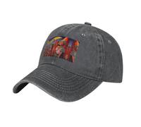 WBQLSL Cappello da cowboy con stampa di paesaggi cittadini, regolabile, adatto per escursioni, viaggi e varie occasioni., Rosa violaceo scuro, Taglia unica