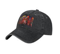 WBQLSL Cappello da cowboy con stampa di paesaggi cittadini, regolabile, adatto per escursioni, viaggi e varie occasioni., Nero , Taglia unica