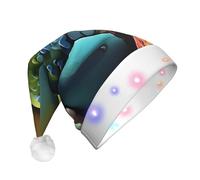 WBQLSL Cappello da festa con pietre colorate stampate a LED, adatto per adulti e bambini, accessori per feste di Natale