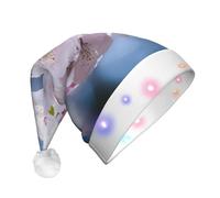 WBQLSL Cappello da festa con stampa a LED con fiori nazionali giapponesi, adatto per adulti e bambini, per feste di Natale