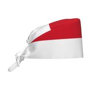 WBQLSL Cappello da lavoro traspirante con stampa bandiera di Monaco, design con fascia che assorbe il sudore, adatto per uomini e donne, nero