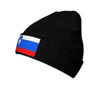WBQLSL Cappello da sci con stampa bandiera della Slovenia. Perfetto per ciclismo, campeggio e corsa. Rimane comodo anche dopo un uso prolungato. Nero