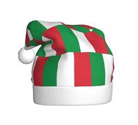 WBQLSL Cappello decorativo per adulti, con bandiera italiana, altezza 40 cm, unisex, per capodanno, cappello di Babbo Natale, festa di Natale e Capodanno