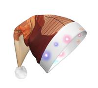 WBQLSL Cappello di Babbo Natale decorativo con luci a LED, perfetto per feste in costume e spettacoli teatrali.