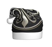WBQLSL Cappello di Babbo Natale stampato con distintivo, cappello decorativo per feste di Capodanno, spettacoli teatrali, scenografia atmosferica