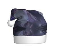 WBQLSL Cappello di Babbo Natale stampato con drago viola, cappello decorativo per feste di Capodanno, spettacoli teatrali, scenografia suggestiva