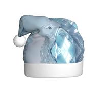 WBQLSL Cappello di Babbo Natale stampato con farfalla di cristallo, decorazione per atmosfera per feste di Natale, festa di Capodanno Interactive Prop