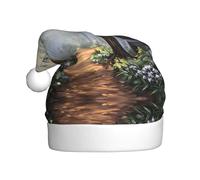 WBQLSL Cappello di Babbo Natale stampato con mangrovie nella nebbia, decorazione per feste di Natale/Capodanno, cappello da spettacolo teatrale