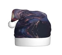 WBQLSL Cappello di Babbo Natale stampato con particelle cosmiche, decorazione per atmosfera per feste di Natale, feste di Capodanno