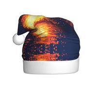 WBQLSL Cappello di Babbo Natale stampato con particelle pixel, decorazione per feste di Natale/Capodanno, cappello da spettacolo teatrale