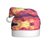 WBQLSL Cappello di Babbo Natale stampato con particelle pixel, decorazione per feste di Natale/Capodanno, cappello da spettacolo teatrale