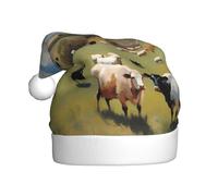 WBQLSL Cappello di Babbo Natale stampato con scritta in inglese "huge farm ", decorazione per feste di Natale, feste di Capodanno