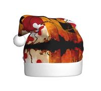 WBQLSL Cappello di Natale adulto della bandiera del Maryland di legno dell'annata del cappello di Natale della peluche alto 15.6 pollici, cappello decorativo unisex, Babbo Natale festa di Halloween di