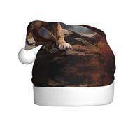 WBQLSL Cappello di peluche unisex alto 40 cm, cappello di Babbo Natale, cappello di Babbo Natale per feste di Capodanno, cappello da Babbo Natale universale per adulti Brave Cougar