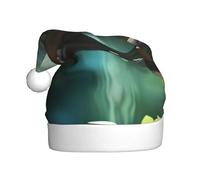 WBQLSL Cappello di peluche unisex alto 40 cm, cappello di Babbo Natale, cappello di Babbo Natale per feste di Capodanno, cappello da Babbo Natale universale per adulti Little Bridge in the East