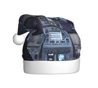 WBQLSL Cappello di peluche unisex alto 40 cm, cappello di Babbo Natale per feste di Capodanno, cappello da Babbo Natale universale per adulti Cabin of the Future