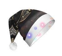 WBQLSL Cappello natalizio illuminato a tre stadi con rune norrene e bussola, unisex, per capodanno, con luci a LED, regalo di Natale