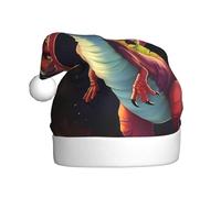 WBQLSL Cappello unisex alto 39,9 cm di altezza, cappello di Babbo Natale, cappello di Babbo Natale, cappello di Babbo Natale universale per adulti con dinosauro dalla bocca grande