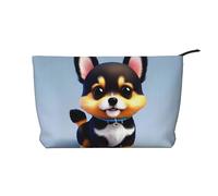 WBQLSL Card Love Fancy Puppy Pattern - Pochette leggera e compatta con chiusura a cerniera, borsa per cosmetici quotidiana