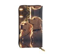 WBQLSL Carino Labrador Pochette lunga in pelle con portamonete con cerniera e 12 scomparti per carte di credito, portafoglio per contanti da viaggio leggero