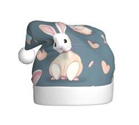 WBQLSL Cartoon carino coniglietto adulto cappello di Natale 15.6 pollici peluche cappello di Natale, cappello decorativo unisex, Babbo Natale festa di Halloween