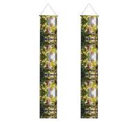 WBQLSL Cat in the Garden Stampato banner decorativi adatti per compleanno matrimonio celebrazione evento sfondo layout