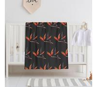 WBQLSL Coperta colorata con motivo uccello del paradiso per neonati, 76,2 x 101,6 cm, idea regalo per neonati