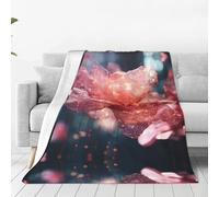 WBQLSL Coperta in flanella ultra morbida con stampa di petali di cristallo, una coperta per casa, viaggi e attività all'aria aperta, 127 x 101,6 cm