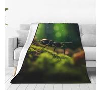 WBQLSL Coperta in flanella ultra morbida con stampa King of formiche, adatta per letti matrimoniali, divani, campeggio e come regalo, 127 x 101,6 cm