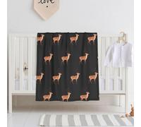 WBQLSL Coperta per neonati con motivo cervo in piedi, 76,2 x 101,6 cm, idea regalo per neonati