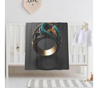 WBQLSL Coperta per neonati con motivo con anelli tecnologici, 76,2 x 101,6 cm, idea regalo per neonati