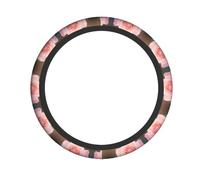 WBQLSL Coprivolante stampato con rose fiorite: materiale altamente elastico e morbido per migliorare l'esperienza di guida