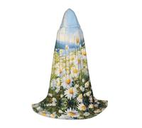 WBQLSL Cosplay con cappuccio italiano fiore nazionale stampato piccolo mantello, costume, accessorio essenziale per feste festive, taglie S/M/L (unisex)