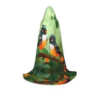 WBQLSL Cosplay con cappuccio Oriole in Love stampato piccolo mantello, costume, accessorio essenziale per le feste, taglie S/M/L (unisex)