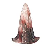 WBQLSL Costume di Halloween, con stampa di tulipani bianchi e cristalli, mantello da mago, adatto per adulti e ragazzi, taglie S, M, L disponibili