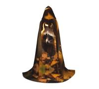 WBQLSL Costume di Halloween, mantello da mago stampato con procione codardo, adatto per adulti e ragazzi, taglie S, M, L disponibili