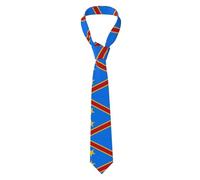 WBQLSL Cravatte da uomo con bandiera del Congo, cravatte classiche, occasioni di lavoro formali, accessori per abiti da sposo, ottimo regalo, Nero , Taglia unica