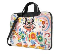 WBQLSL Creature interessanti che stampano borsa a tracolla e valigetta, facile da trasportare per viaggi di lavoro e lavoro, Nero , 14 inch