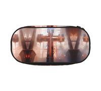 WBQLSL Crucifixion - Astuccio per matite di grande capacità, divisorio multistrato, per cancelleria, unisex