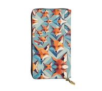 WBQLSL Cube Fox Pochette lunga in pelle con portamonete con cerniera e 12 scomparti per carte di credito, portafoglio per contanti da viaggio leggero