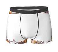 WBQLSL Cute Picture Frames Patterns Boxer da uomo - Asciugatura rapida, traspirante e confortevole per l'uso quotidiano -, Nero , XL