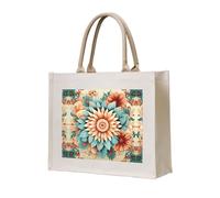 WBQLSL dahlia - Borsa in tela stampata | Borsa portaoggetti leggera perfetta per spiaggia, picnic e shopping quotidiano
