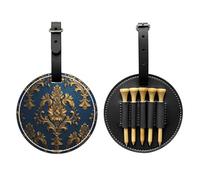 WBQLSL Damasco su blu, borsa portaoggetti per tee da golf, design leggero per riporre rapidamente il tee