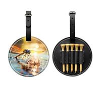 WBQLSL Dragonfly - Borsa portaoggetti per tee da golf con stampa alla moda, design leggero per riporre rapidamente il tee