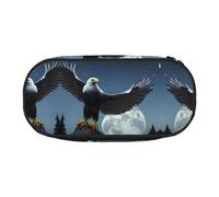 WBQLSL Eagle under the stars - Astuccio per cancelleria con stampa a più scomparti, astuccio portatile per studenti