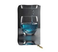 WBQLSL Elegante portafoglio in pelle, 19 x 10,5 cm, portamonete con cerniera, comodo portafoglio per contanti da viaggio